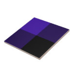 Black & Blue Ceramic Tile<br><div class="desc">Black & Blue Checked - Add your text / picture / more ..</div>