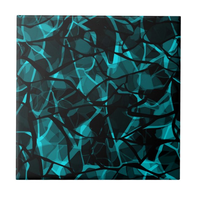 Black blue ceramic tile (Front)
