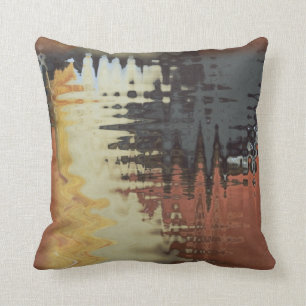 black blue cream yellow and rust mixture cushion