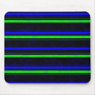 Black Blue Green Stripes Mouse Pad
