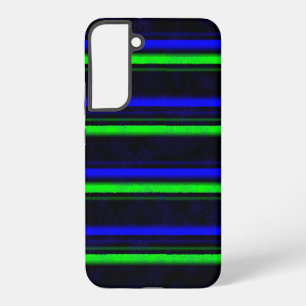 Black Blue Green Stripes Samsung Galaxy Case