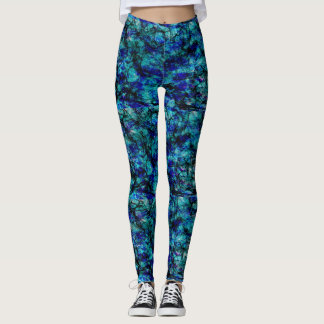 black blue green tint stain leggings