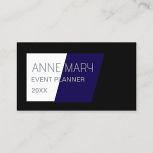 Black Blue Grey Abstract Artsy Modern Trendy Business Card