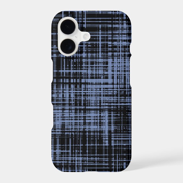 Black Blue Grey Abstract Stripe Pattern (Back)