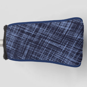 Black Blue Grey Abstract Stripe Pattern Golf Head Cover