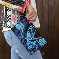 Black Blue Haida Eagle Thunder Bird Native Art