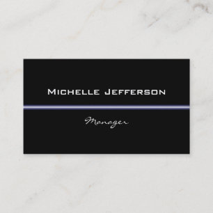 Black Blue Light Pattern Manager Business Card