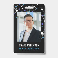 Black Blue Molecules ID Photo