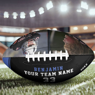 Black Blue Player Name Number Team 2 Photo Football