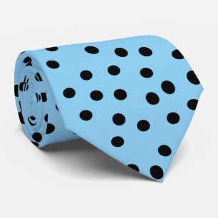 Black blue polka dot pattern tiled tie