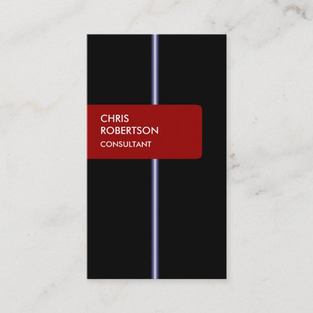 Black Blue Red Attractive Charming Business Card (Front)