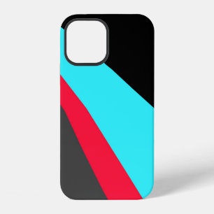 Black Blue Red Grey Pattern iPhone Case