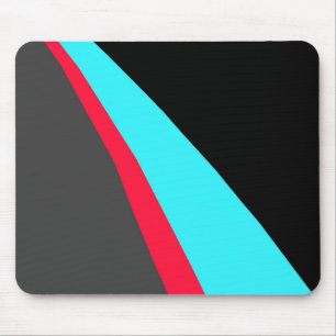Black Blue Red Grey Pattern Mouse Pad