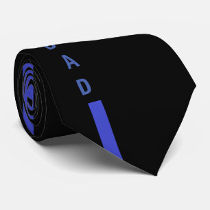 Black blue stripe pattern tie