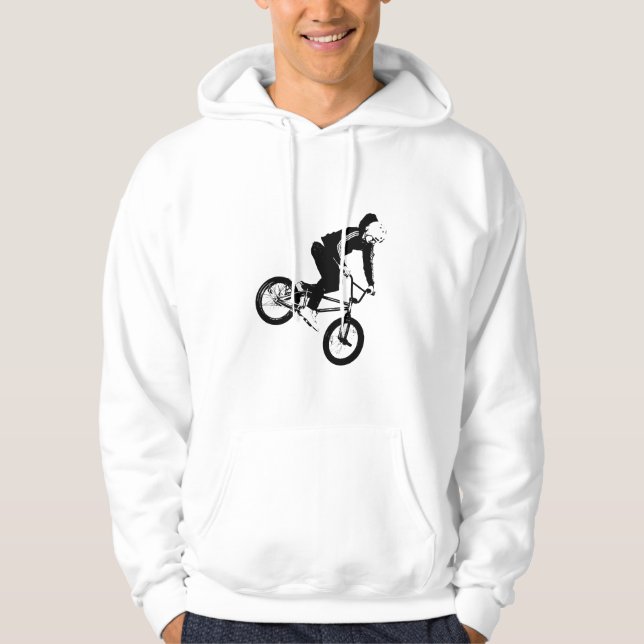 Black BMX Rider Graphic T Shirt/Hoodie Hoodie (Front)