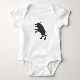 Black Boar  medieval  silhouette Baby Bodysuit