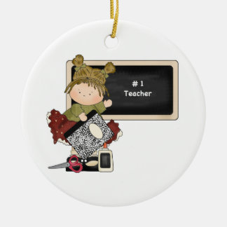 Black Board #1 Teacher Ceramic Ornament