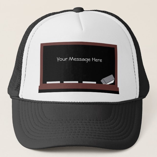 Black Board, Your Message Here hat (Front)