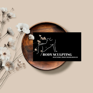 Black Body sculpting contouring spa aesthetician  Business Card