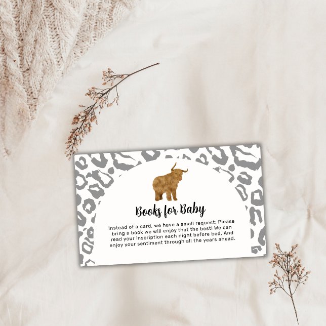 Black Boho Arch Holy Cow Books For Baby Shower Enclosure Card (Black Boho Arch Holy Cow Books For Baby Shower Enclosure Card)