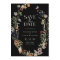 Black Boho Floral Save The Date