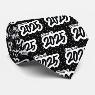 Black Bold Brush Class of 2025  Tie