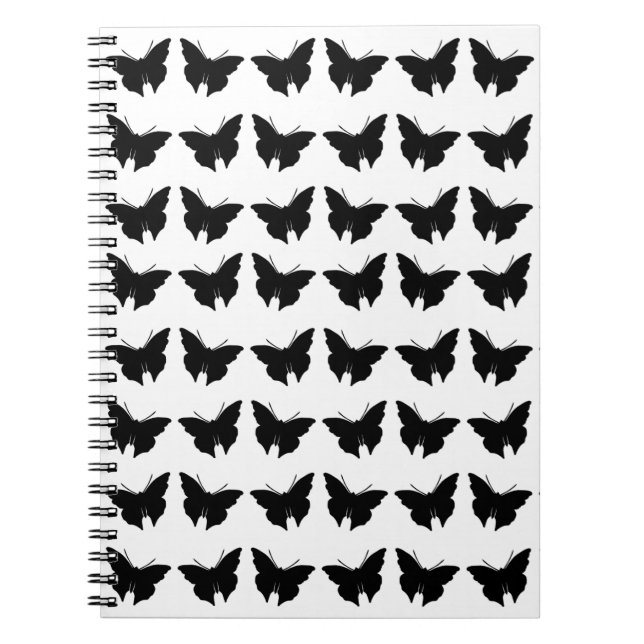 Black Bold Butterflies Notebook (Front)