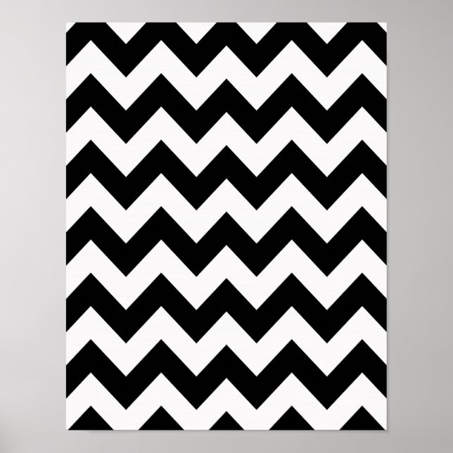 Black Bold Chevron Poster (Front)