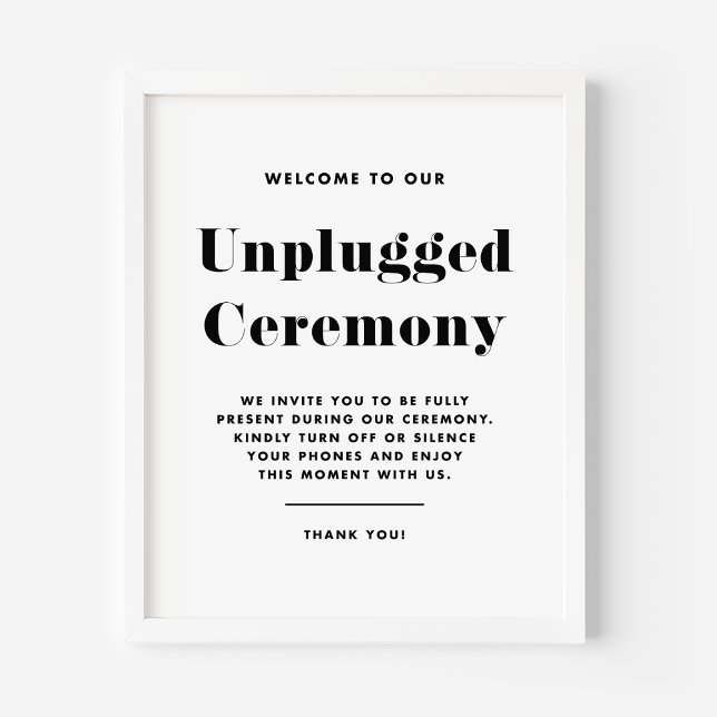 Black Bold Retro Typography Unplugged Ceremony Poster (Creator Uploaded)