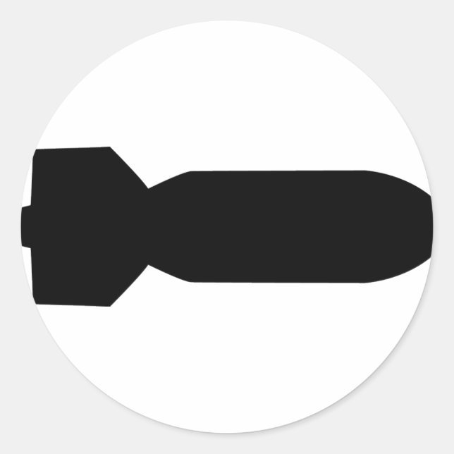 black bomb icon classic round sticker (Front)
