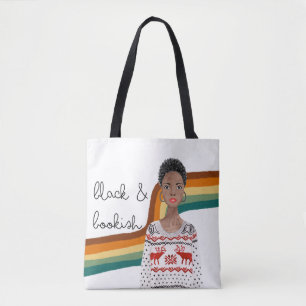 Black Book Lover with Short Hair  Tote Bag