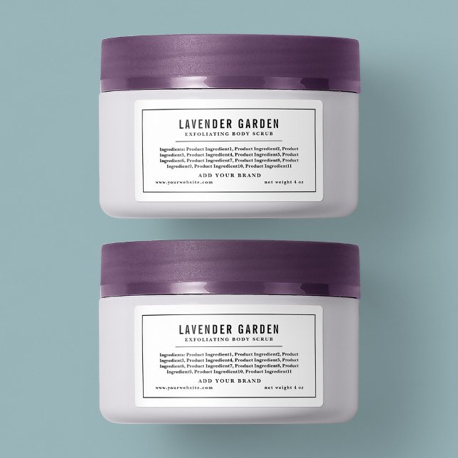 Black Border and Line Ingredients List Product Label (Creator Uploaded)