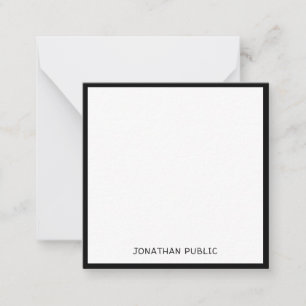 Black Border Classic Calligraphic Typed Simple Card