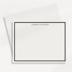 Black Border Elegant Stationery Note Card
