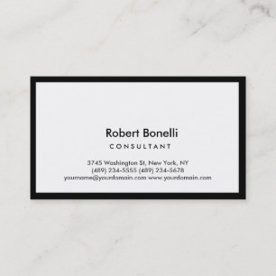 Black Border Plain Modern Consultant Business Card