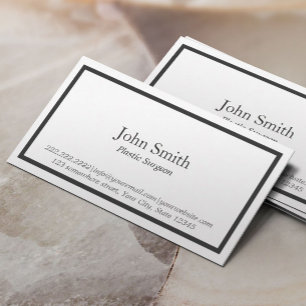Black Border Plastic Surgeon Business Card