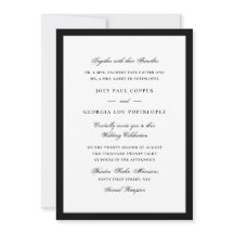 Black Border Script Wedding