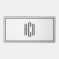 Black Border Three Letter Blue Monogram