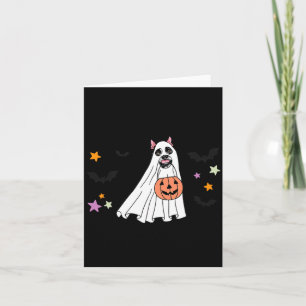Black Boston Terrier Boo Dog Lover Costume Happy Card
