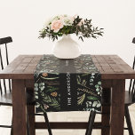 Black botanical elegant modern family gift decor m medium table runner<br><div class="desc">Sage green,  black,  brown green and grey elegant modern foliage eucalyptus watercolor botanical natural Christmas holiday gift decor. Simple,  clean elegant minimal design. With space for family name personalisation.</div>