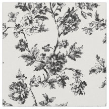 Black Botanical Vine Toile