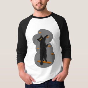 Black bouldering cat T-Shirt