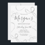 Black bow Birthday Invitation, adult birthday Invitation<br><div class="desc">Black bow Birthday Invitation,  adult birthday,  Modern black Bow Invite,  black Bow Birthday party decorations,  girly birthday party, </div>
