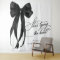 Black Bow Bridal Shower Backdrop Tapestry