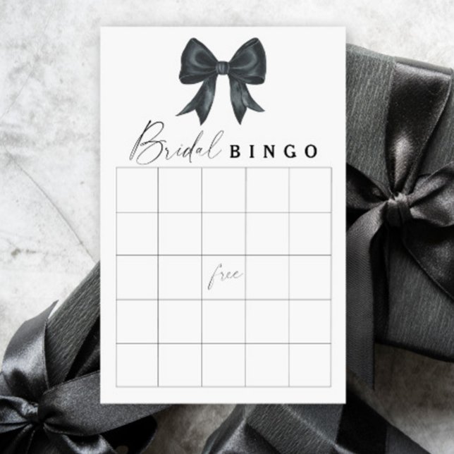 Black Bow Bridal shower bingo game (Creator Uploaded)