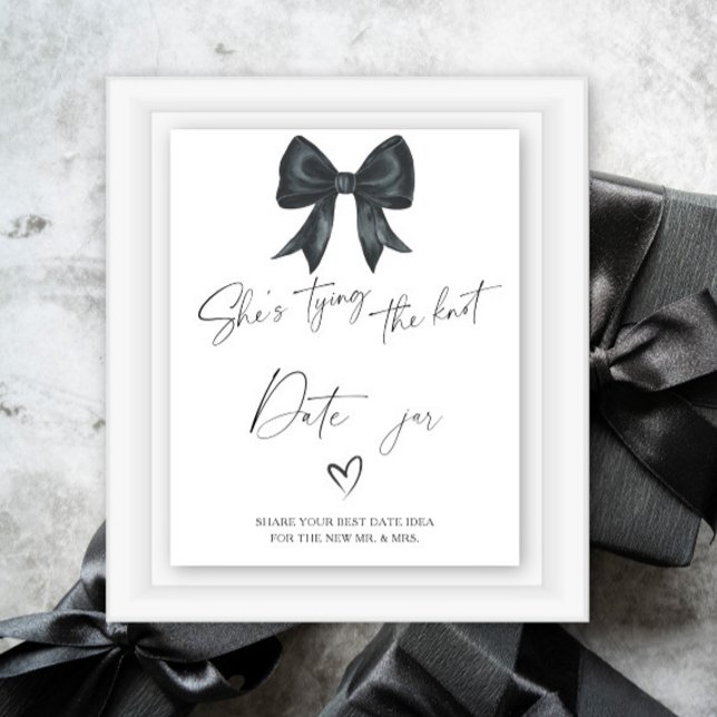 black bow bridal shower Date night ideas Poster (Creator Uploaded)