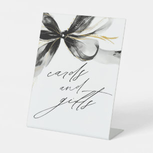 Black Bow Cards and Gifts Bridal Shower Pedestal Sign