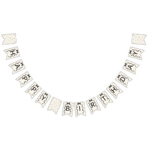 Black Bow Coquette Birthday Bunting