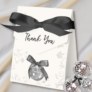 Black Bow Coquette Elegant Black Tie Favour Box