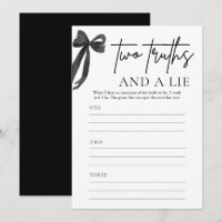 Black Bow Coquette Two Truths and a Lie Game